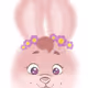 cute pink rabbit