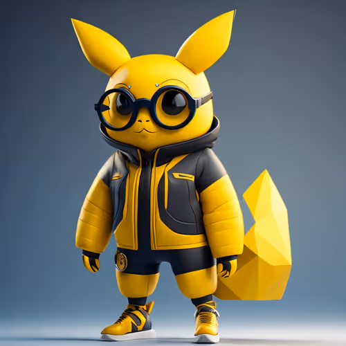 Cute stylish pikachu