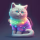 Cute Cat Santa Claus