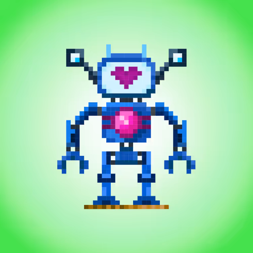 Cute Pixel Robot