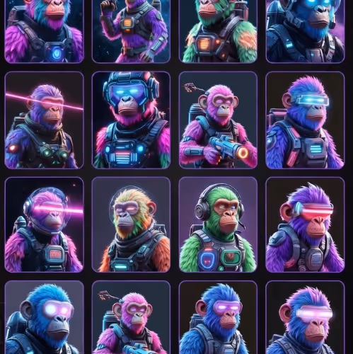 Neon Astro Apes