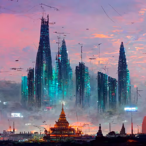 Cyberpunk Myanmar