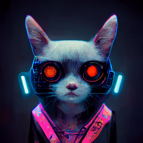 cyberpunk robot cats