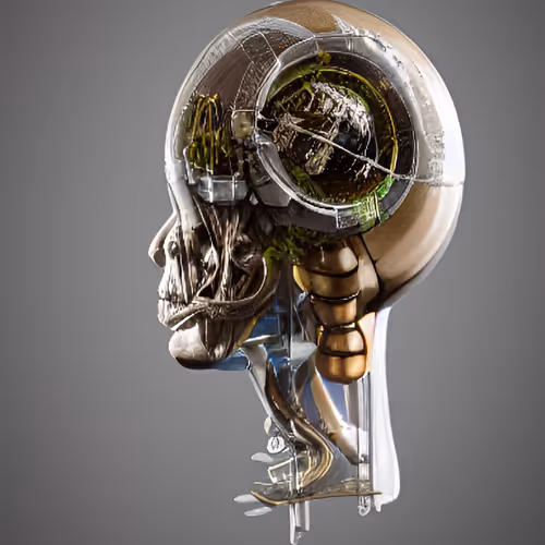cyborg mechanical heads - old