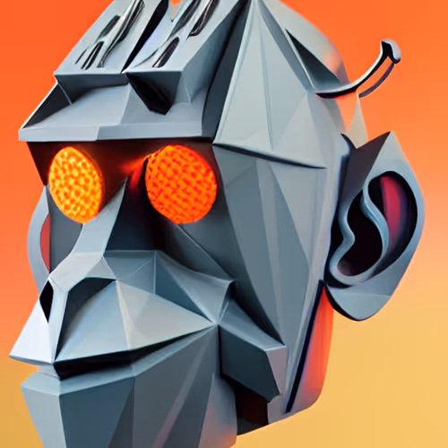 Cyborg Monkey Head