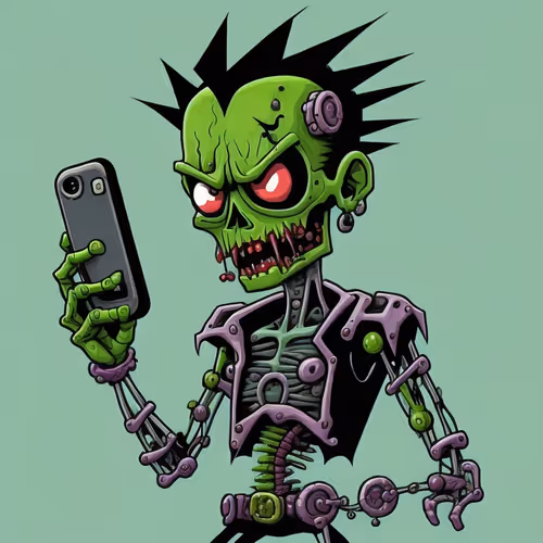 cyborgs zombie cell phone