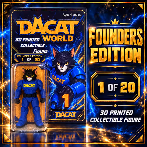 DACAT WORLD FOUNDERS EDITION 3D PRINTED COLLECTIBLE FIGURES