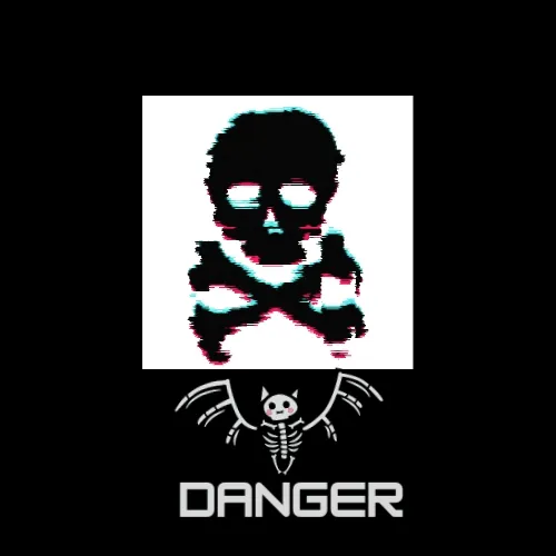 danger skulll - old