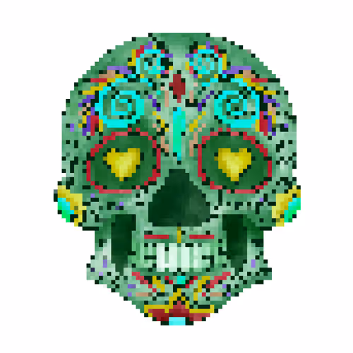 Day of the Dead Skulls Pxiel Art
