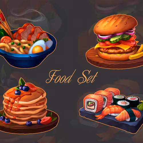 Delicious Food Icon Set