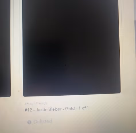 Delisted Justin Bieber Gold 1 of 1