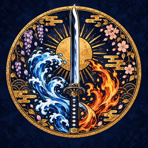 Demon Slayer - Indigo and Gold