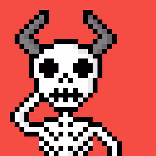 Pixel demon skulls
