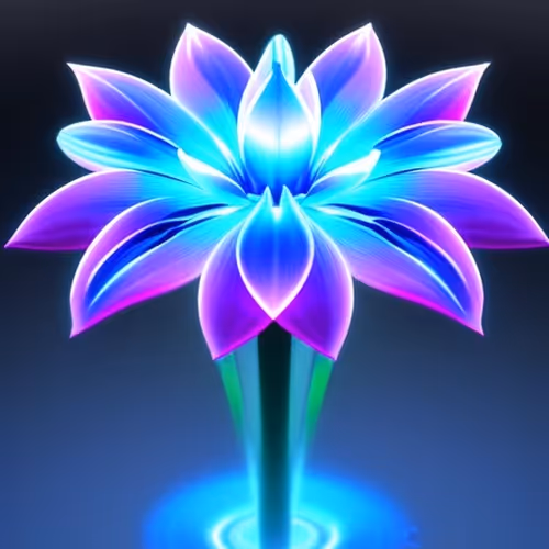 Digital abstract flowers