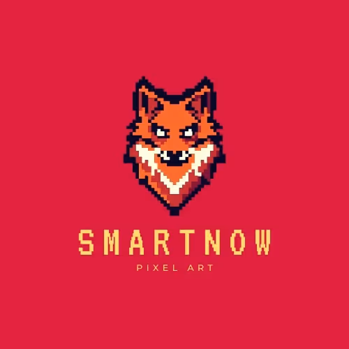 digital pixel art: script token wolf