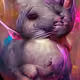 Distorted Chinchilla Paintings