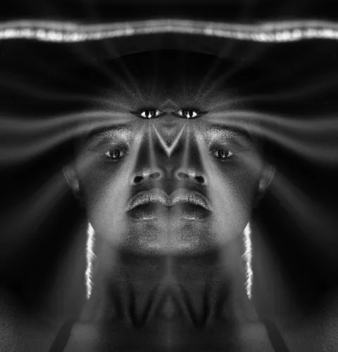 Distorted ethnic portraits