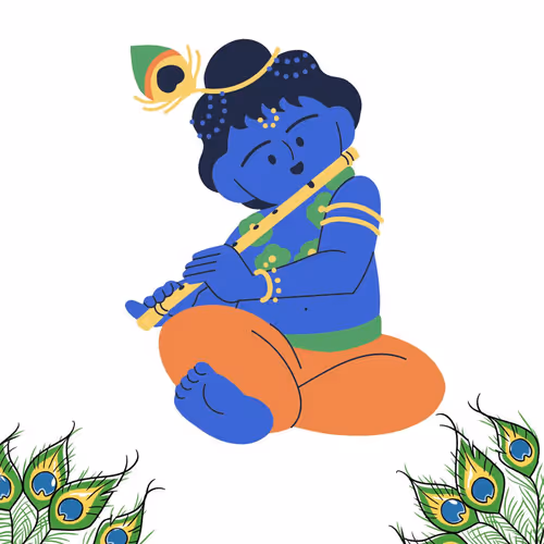 Divine Krishna with his all Blessings