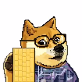 Dogepunks #36 - Golden Keyboard Doge