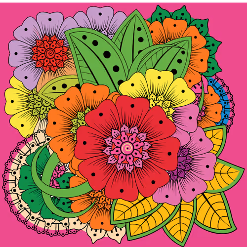 Drawing flowers with nice color