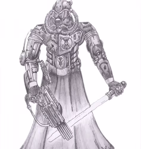 drawing with graphite pencil