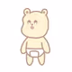 Dress up bear baby - old
