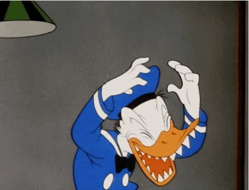 donald duck going crazy - old