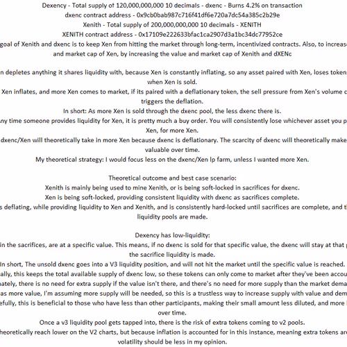 XENITH and dxenc NFT paper