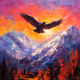 Eagle soars, Majestic masterpiece.