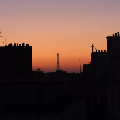 Eiffel Tower sunset