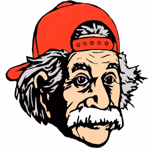 Einstein in a cap