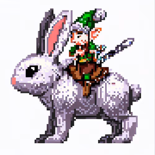 Elves riding rabbits