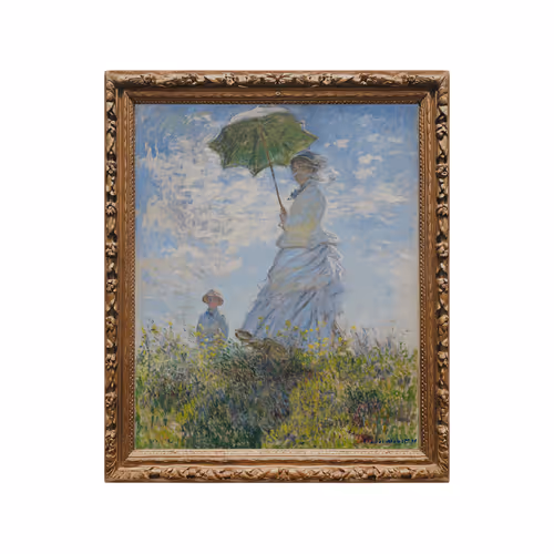 Woman with a Parasol - Madame Monet and Her Son