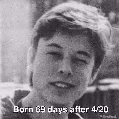 Elon Musk was born 69 days after 4/20