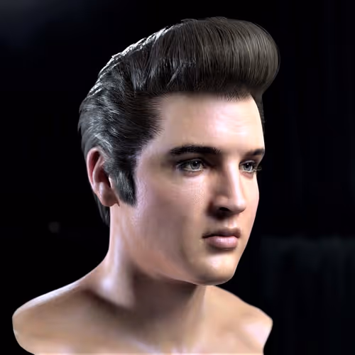 Elvis Presley 3D Model Art - old