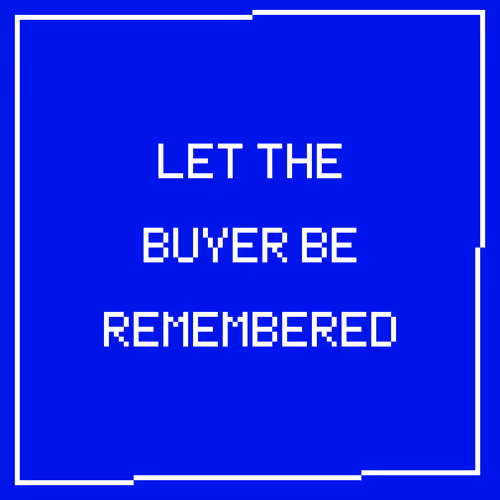 Ode to buyer - old