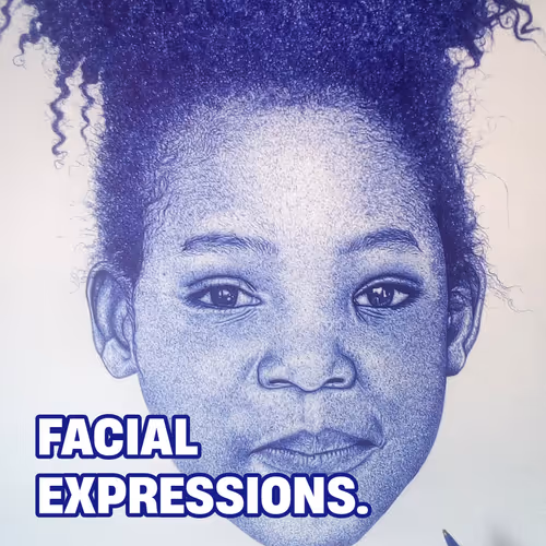 Facial expression drawings - old