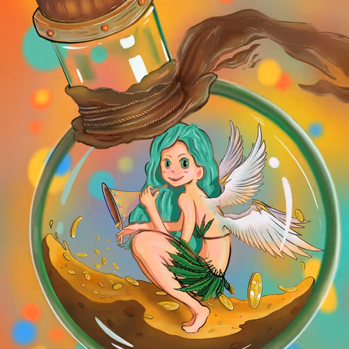 Fairy in bottle - old