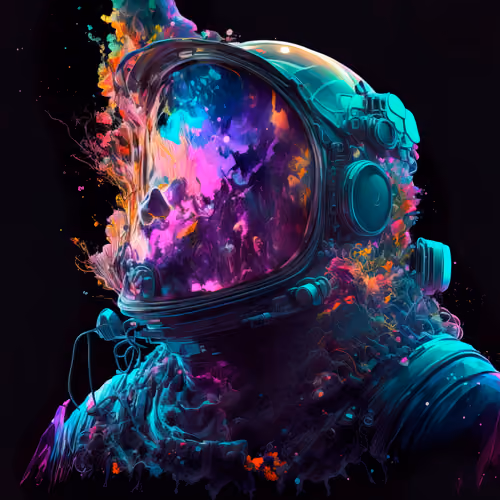 Fantastic astronaut endless world of our world - old