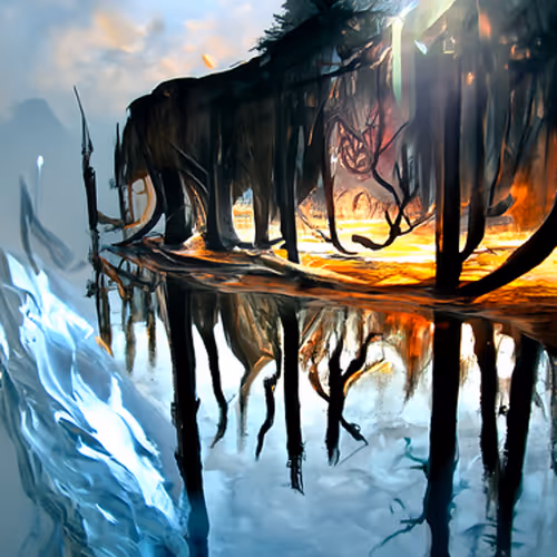 FANTASY PAINTING OF THE HIDE NATURE - Avileon/\Arts