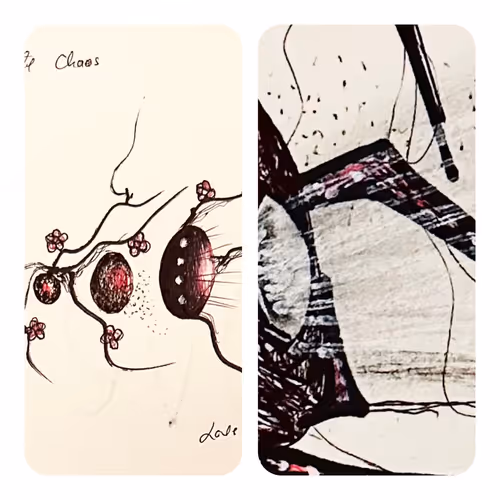 Favor Leo Ink and Charcoal