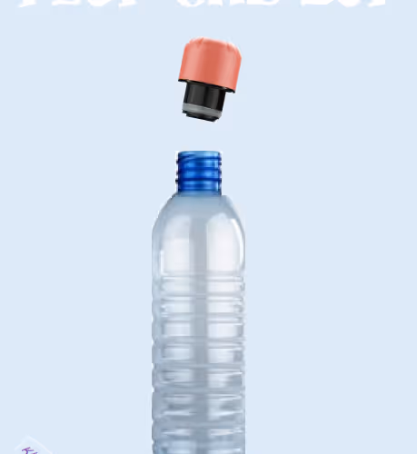 Flop the Dop Airpressure Bottle Cap Explosion collection, variation on Flip the Bottle