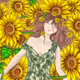 flower and girl