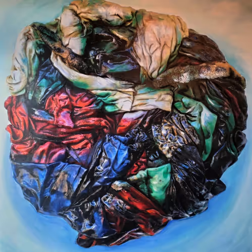 Franco Paletta, La Terra 2026 acrilico su tela h. 150x150cm
