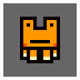 yellow pixel art frog2 - old - old