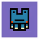 blue pixel art frog2 - old - old