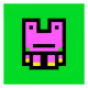 pink pixel art frog2 - old - old