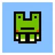 green pixel frog animation - old - old
