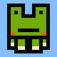 Pixel art frog - old