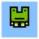 pixel art of a movimg green frog 3 - old